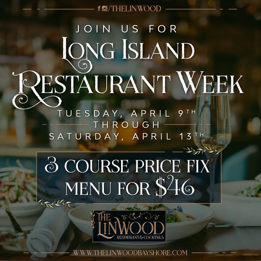 We'll see you for LIRW! Swipe for our menu!
&bull;
&bull;
&bull;
&bull;
&bull;
#thelinwood #bayshore #babylon #longisland #lieats #longislandny #lifoodie #nyfoodie #longislandfoodie #liny #bayshoreny
